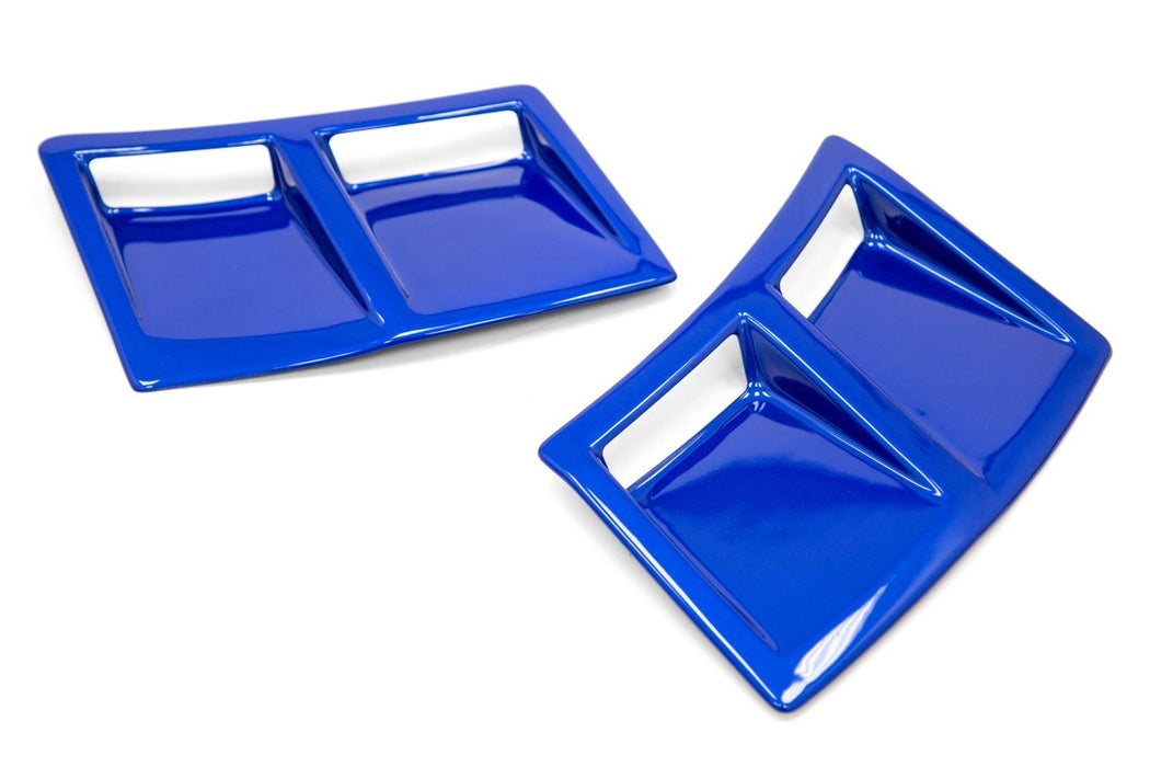 OLM S207 Style Paint Matched Rear Bumper Vent Inserts World Rally Blue 2015-2021 WRX / STI - OLMOLMS207RVNT-K7X - Subimods.com