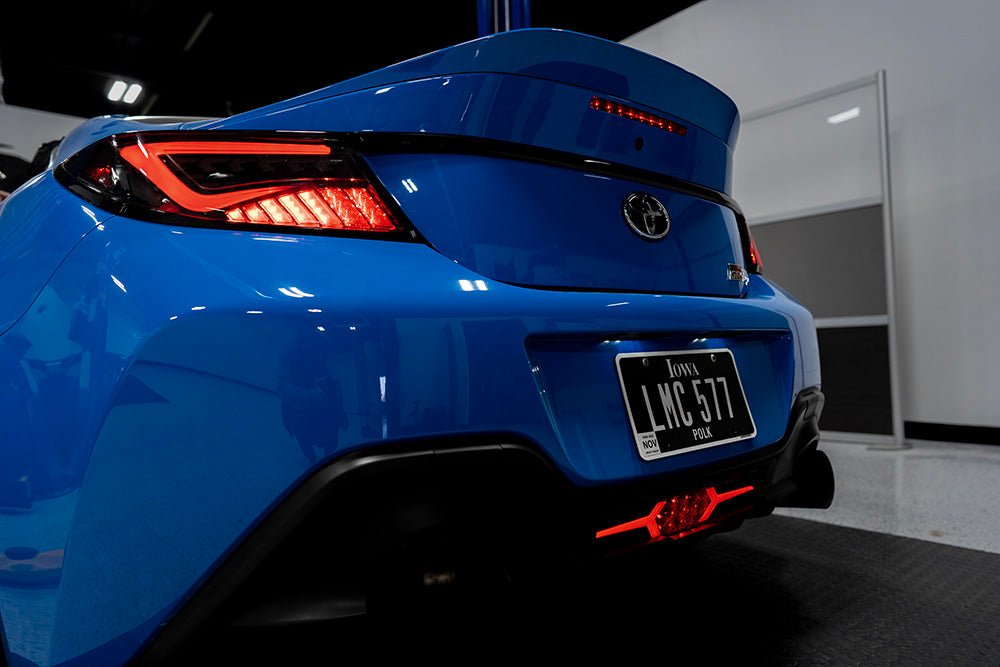 OLM Scythe Style LED Taillights Smoke Lens, Black Base, White Bar 2022-2025 BRZ / GR86 - OLME.49003.3 - Subimods.com