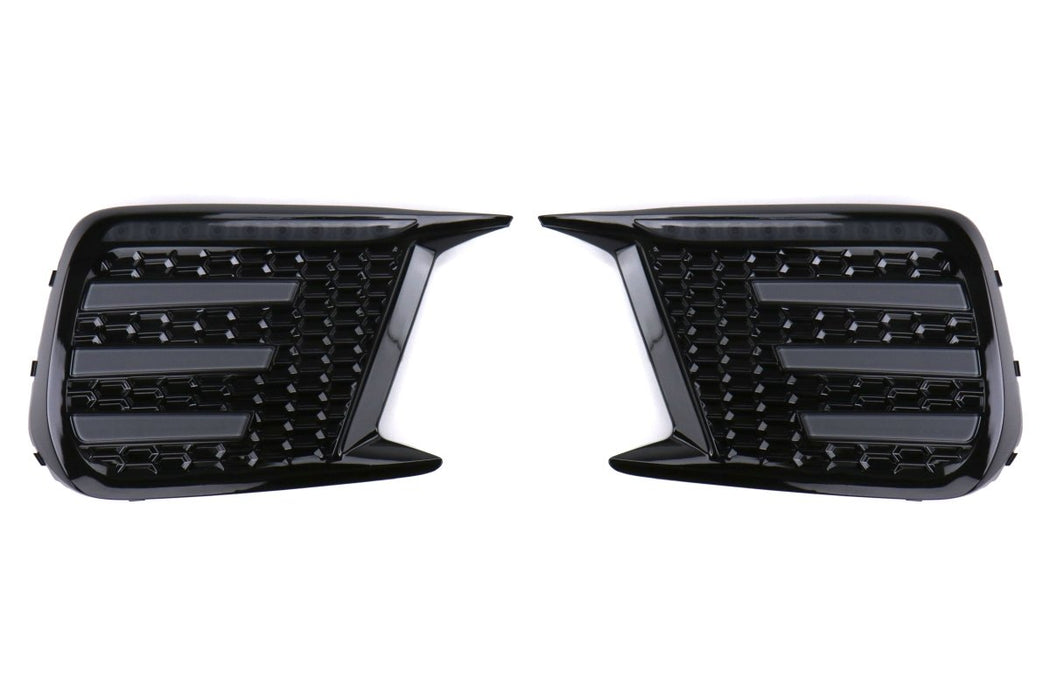 OLM Smoked Tri Bar Fog Light Bezel w/ No Fog Light Hole 2018-2021 WRX / STI - OLMA.70106.2 - Subimods.com