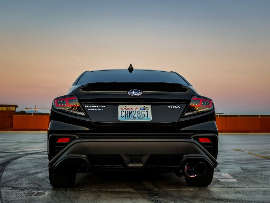 OLM Spec-AR LED Taillights Clear Lens, Black Base, Red Bar 2022-2025 WRX - OLME.47002.1-CBRC - Subimods.com