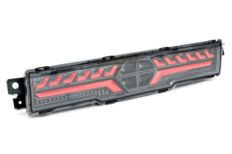 OLM V2 F1 Rear Brake Light Clear Lens, Black Base, Red Bar 2022-2025 BRZ / GR86 - OLME.49002.1-CBR - Subimods.com