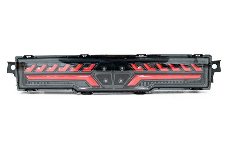 OLM V2 F1 Rear Brake Light Clear Lens, Black Base, Red Bar 2022-2025 BRZ / GR86 - OLME.49002.1-CBR - Subimods.com