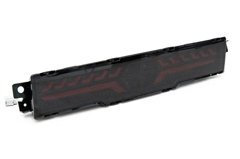 OLM V2 F1 Rear Brake Light Smoke Lens, Black Base, Red Bar 2022-2025 BRZ / GR86 - OLME.49002.1-SBR - Subimods.com