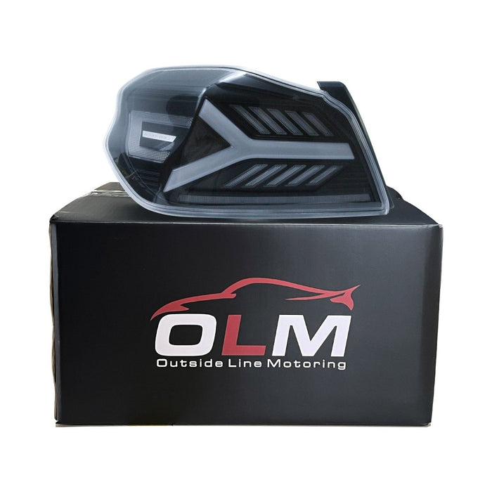 OLM Y-Spec LED Taillights Clear Lens, White Optic 2015-2021 WRX / STI - OLME.47004.1-CW - Subimods.com