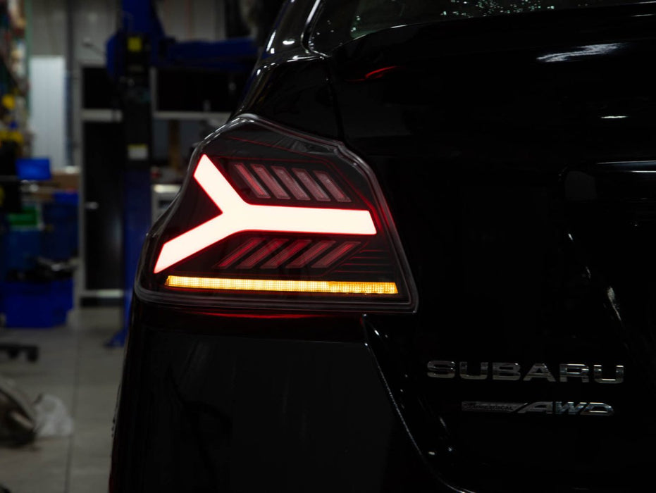 OLM Y-Spec LED Taillights Clear Lens, White Optic 2015-2021 WRX / STI - OLME.47004.1-CW - Subimods.com