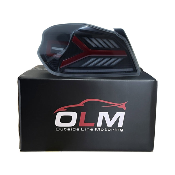 OLM Y-Spec LED Taillights Smoke Lens, Red Optic 2015-2021 WRX / STI - OLME.47004.1-SR - Subimods.com