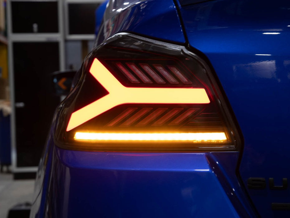 OLM Y-Spec LED Taillights Smoke Lens, White Optic 2015-2021 WRX / STI - OLME.47004.1-SW - Subimods.com