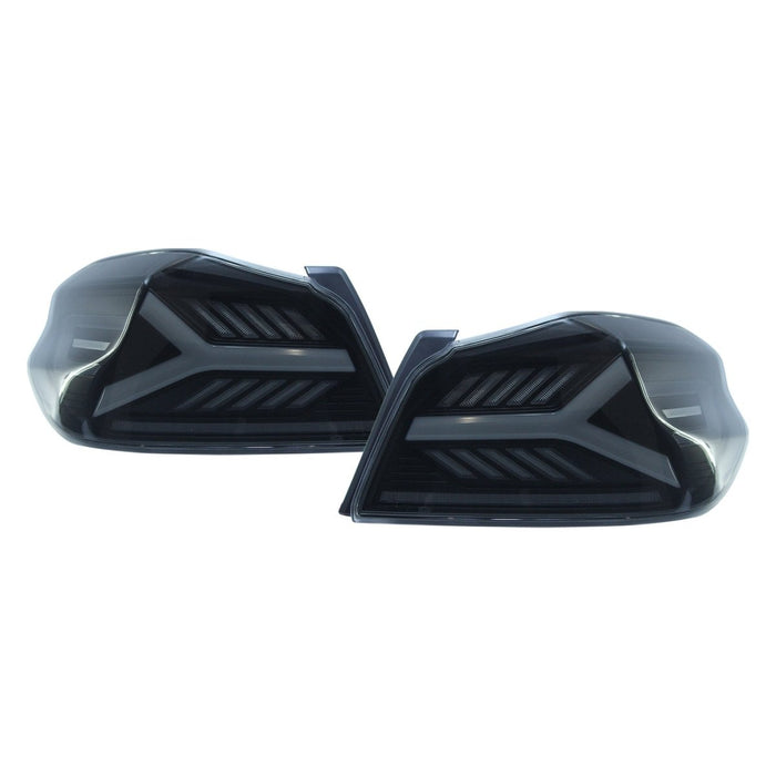 OLM Y-Spec LED Taillights Smoke Lens, White Optic 2015-2021 WRX / STI - OLME.47004.1-SW - Subimods.com