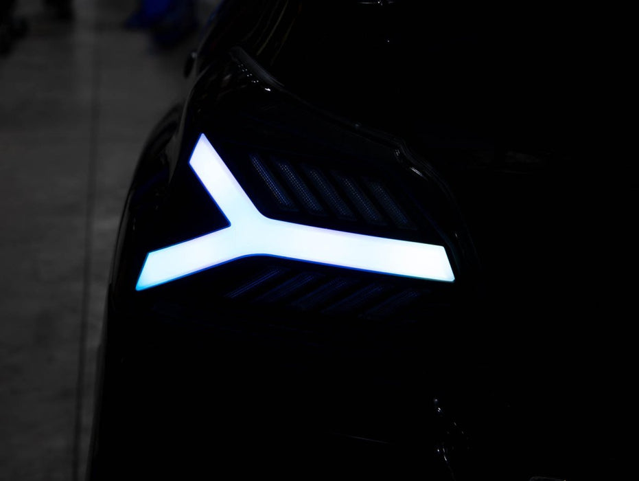 OLM Y-Spec LED Taillights Smoke Lens, White Optic & RGB 2015-2021 WRX / STI - OLME.47004.1-RGB - Subimods.com