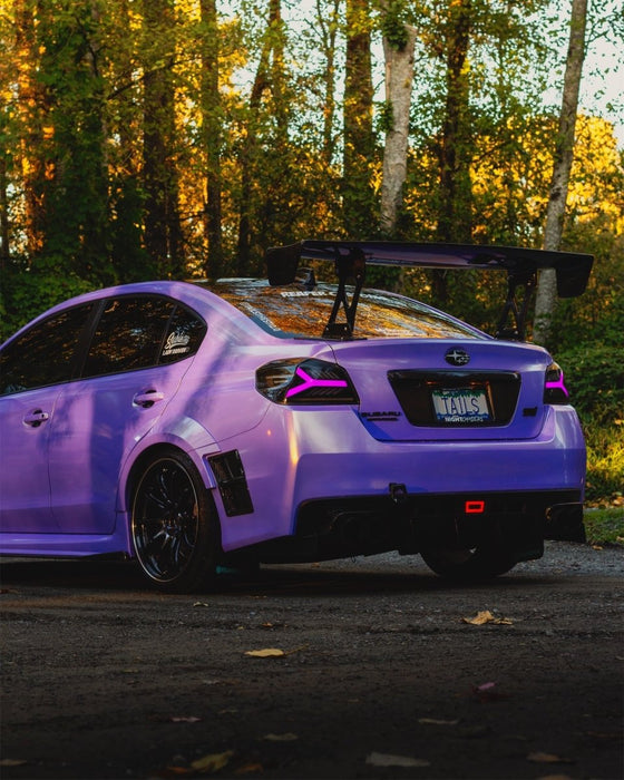 OLM Y-Spec LED Taillights Smoke Lens, White Optic & RGB 2015-2021 WRX / STI - OLME.47004.1-RGB - Subimods.com
