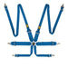OMP Racing 6 Point Harness 3" / 2" Snap In Blue - DA0 - 0204 - B02 - 041 - Subimods.com