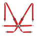 OMP Racing Endurance 6 Point Harness 3"/2" Pull Down Snap In Red - DA0 - 0205 - A02 - 061 - Subimods.com