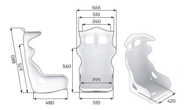 OMP Racing RS - P.T.2 Fixed Back Seat - HA0 - 0762 - B01 - 071 - Subimods.com