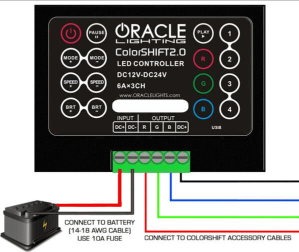 ORACLE Lighting ColorSHIFT 2.0 LED Remote Controller - 1706 - 504 - Subimods.com
