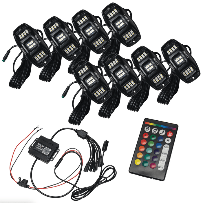 ORACLE Lighting ColorSHIFT RGB+W Underbody Wheel Well Rock Light Kit 8 Piece - 5895 - 339 - 8 - Subimods.com