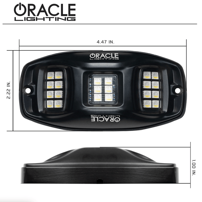 ORACLE Lighting ColorSHIFT RGB+W Underbody Wheel Well Rock Light Kit 8 Piece - 5895 - 339 - 8 - Subimods.com