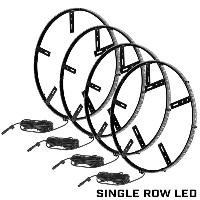 ORACLE Lighting LED Illuminated Wheel Rings Single Row 16.5" w/ White LED - 4215 - 001 - Subimods.com