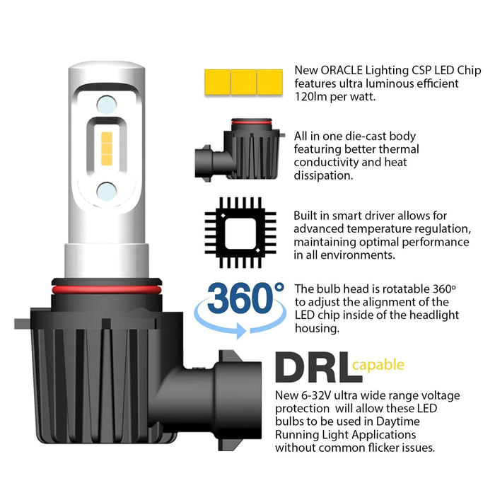 ORACLE Lighting V Series LED Bulb Kit 9006 Fitment - V5240 - 001 - Subimods.com