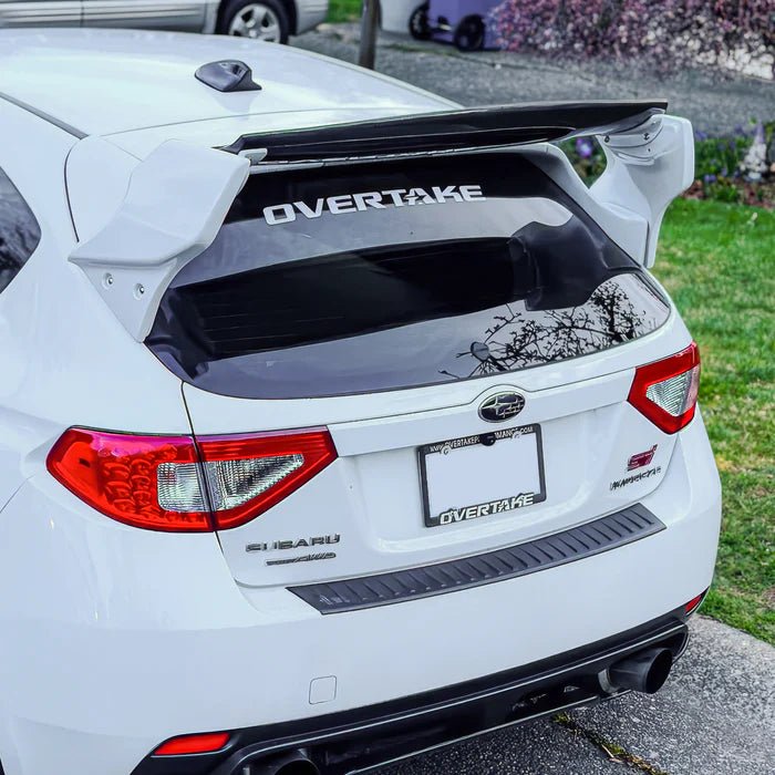 Overtake 22 Inch White Vinyl Sticker for Subaru WRX STI — Subimods.com
