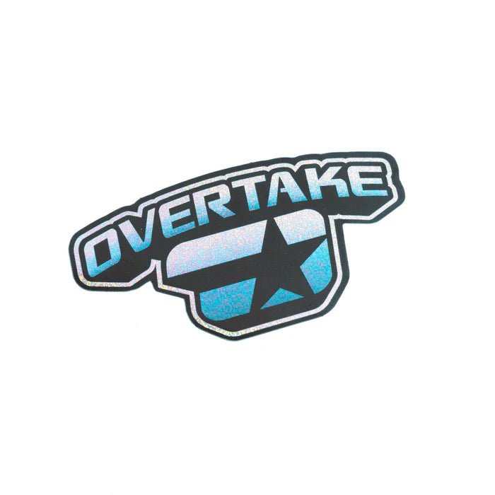 Overtake Blue Glitter Fade Slap Sticker - A10526 - Subimods.com