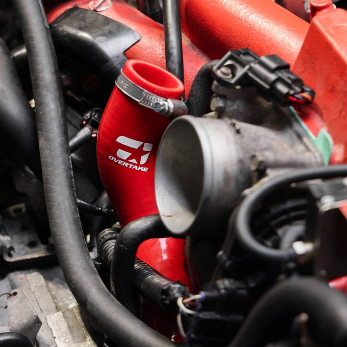 Overtake Bypass Valve Recirculation Hose Red 2002 - 2007 WRX / 2004 - 2021 STI - A10662RED - Subimods.com