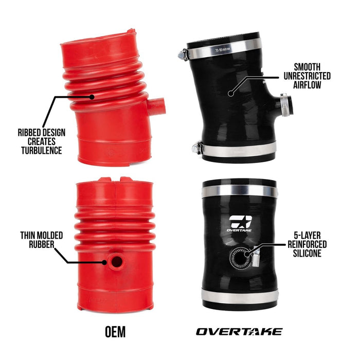 Overtake GR Performance Intake Post MAF Hose Kit Black 2022-2026 BRZ / GR86 - A10994BLK - Subimods.com