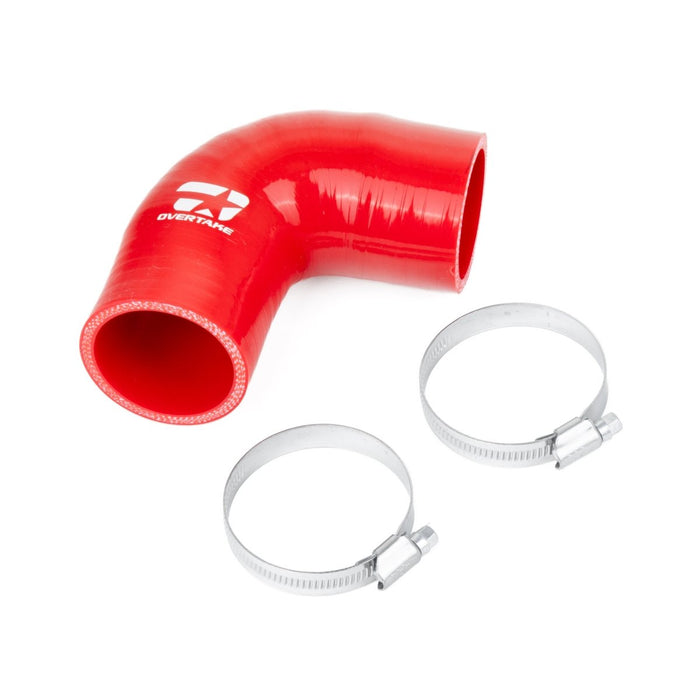 Overtake Intercooler Y - Pipe Hose Red 2002 - 2007 WRX / 2004 - 2021 STI / 2004 - 2008 Forester XT w/ STI Style TMIC - A10860RED - Subimods.com