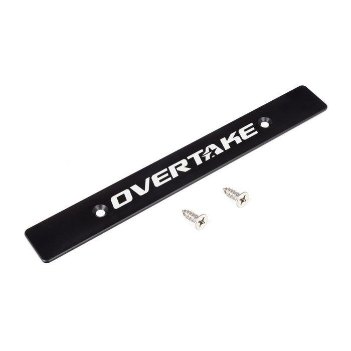 Overtake License Plate Delete Black Universal - Holes 7" Apart - A10540 - Subimods.com