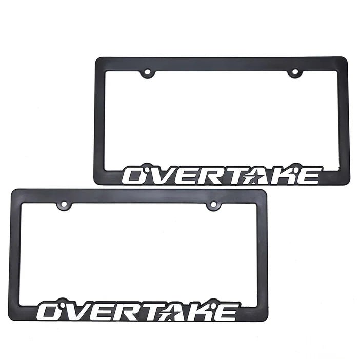 Overtake License Plate Frame Pair Plastic - A10278 - Subimods.com
