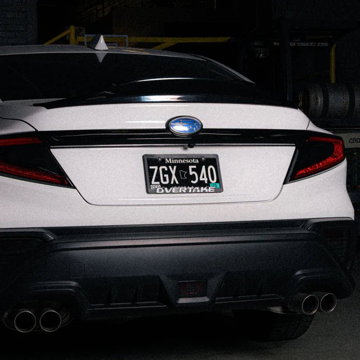 Overtake License Plate Frame Pair Plastic - A10278 - Subimods.com