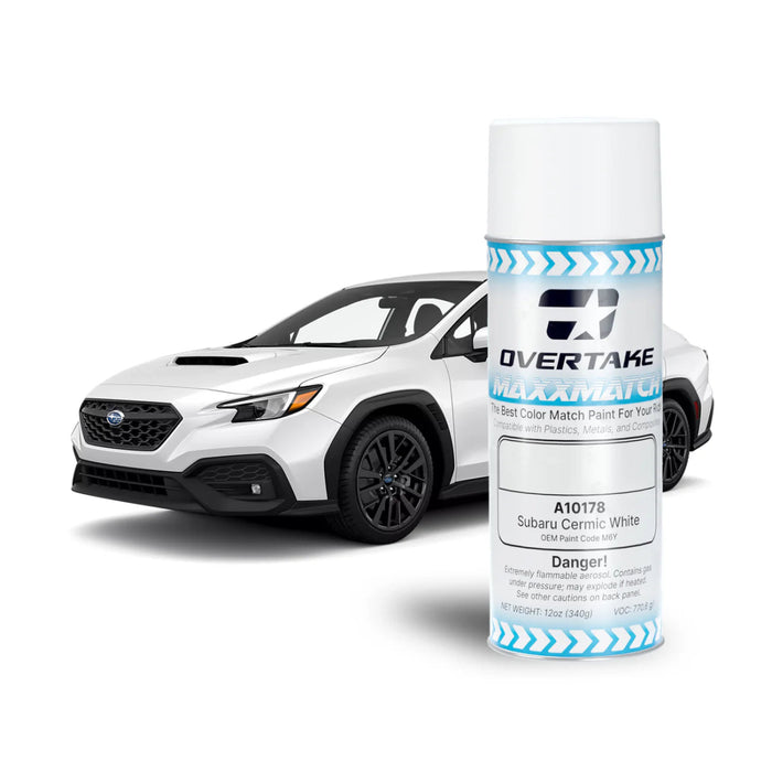 Overtake MaxxMatch Paint Ceramic White M6Y 12oz. Can - A10178 - Subimods.com