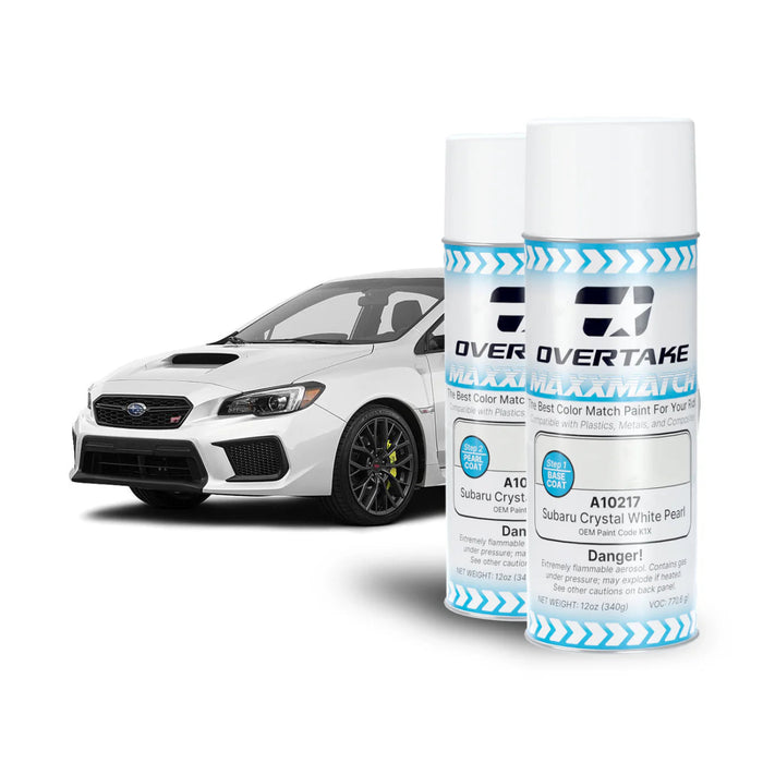 Overtake MaxxMatch Paint Crystal White Pearl K1X (2 - Layer) 12oz. Cans - A10217 - Subimods.com