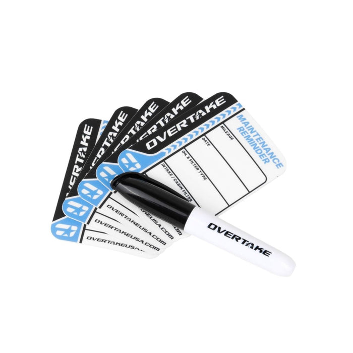 Overtake Oil Change Stickers 5 Pack - A10908 - Subimods.com