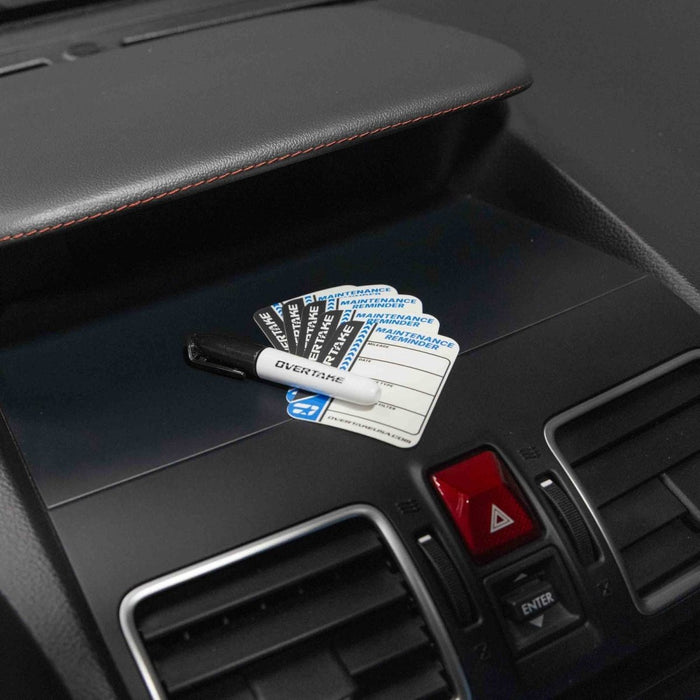 Overtake Oil Change Stickers 5 Pack - A10908 - Subimods.com