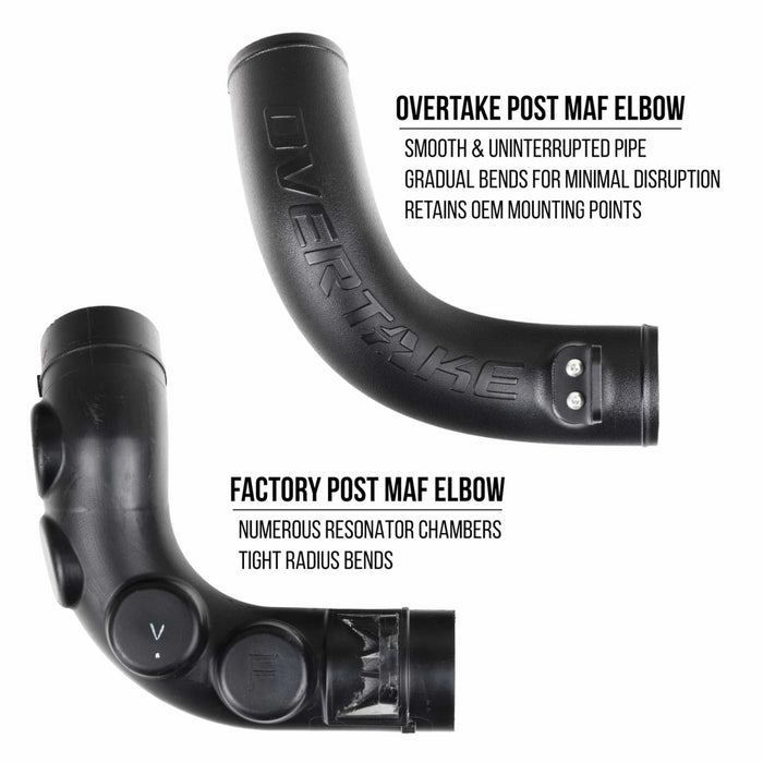 Overtake Post MAF Hose Elbow 2015-2021 WRX / 2014-2018 Forester XT - A10800BLK - Subimods.com