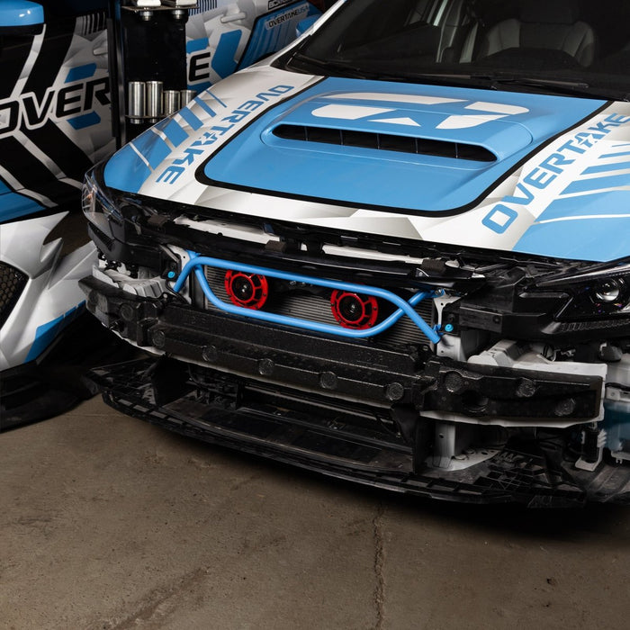 Overtake Radiator Brace Blue 2022 - 2026 WRX - A10887BLU - Subimods.com