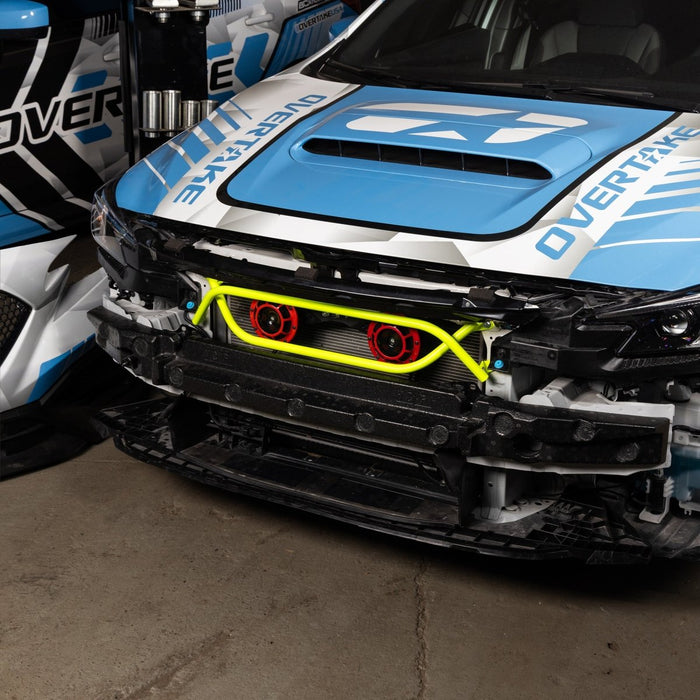 Overtake Radiator Brace Neon Yellow 2022 - 2026 WRX - A10887YLW - Subimods.com