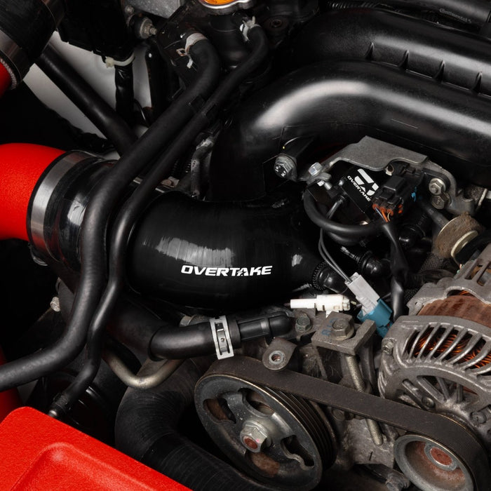 Overtake Silicone Turbo Inlet Hose Black 2008 - 2014 WRX / 2005 - 2009 Legacy GT / 2005 - 2009 Outback XT / 2009 - 2013 Forester XT - A10221BLK - Subimods.com