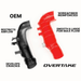 Overtake Silicone Turbo Inlet Hose Black 2008 - 2014 WRX / 2005 - 2009 Legacy GT / 2005 - 2009 Outback XT / 2009 - 2013 Forester XT - A10221BLK - Subimods.com