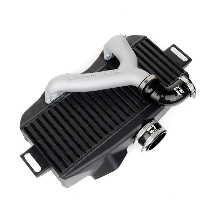 Overtake Top Mount Intercooler Aluminum Y - Pipe Kit w/ Black Coupler 2004 - 2021 STI - A10385BLK - Subimods.com