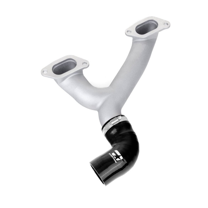 Overtake Top Mount Intercooler Aluminum Y - Pipe Kit w/ Black Coupler 2004 - 2021 STI - A10385BLK - Subimods.com
