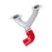 Overtake Top Mount Intercooler Aluminum Y - Pipe Kit w/ Red Coupler 2004 - 2021 STI - A10385RED - Subimods.com
