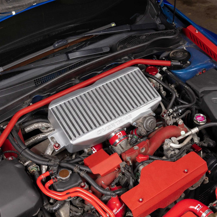 Overtake Top Mount Intercooler Kit Silver 2002-2007 WRX / 2004-2021 STI / 2004-2008 Forester XT - A10382SLV - Subimods.com