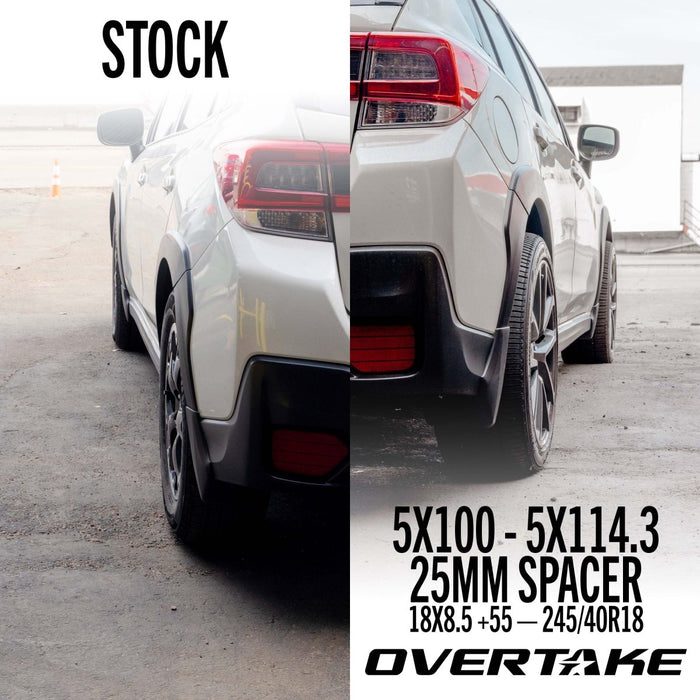 Overtake Wheel Adapter Pair 25mm 5x100 to 5x114.3 - A10811 - Subimods.com
