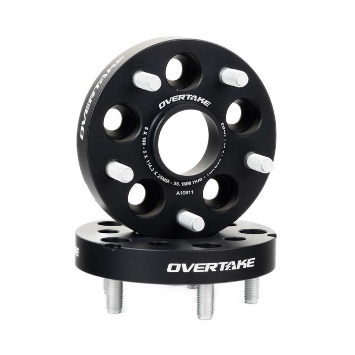 Overtake Wheel Adapter Pair 25mm 5x100 to 5x114.3 - A10811 - Subimods.com