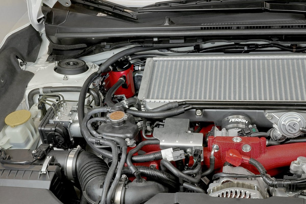 Perrin Air Oil Separator V2 Red 2002 - 2021 WRX / 2004 - 2021 STi - PSP-ENG-620RD - Subimods.com