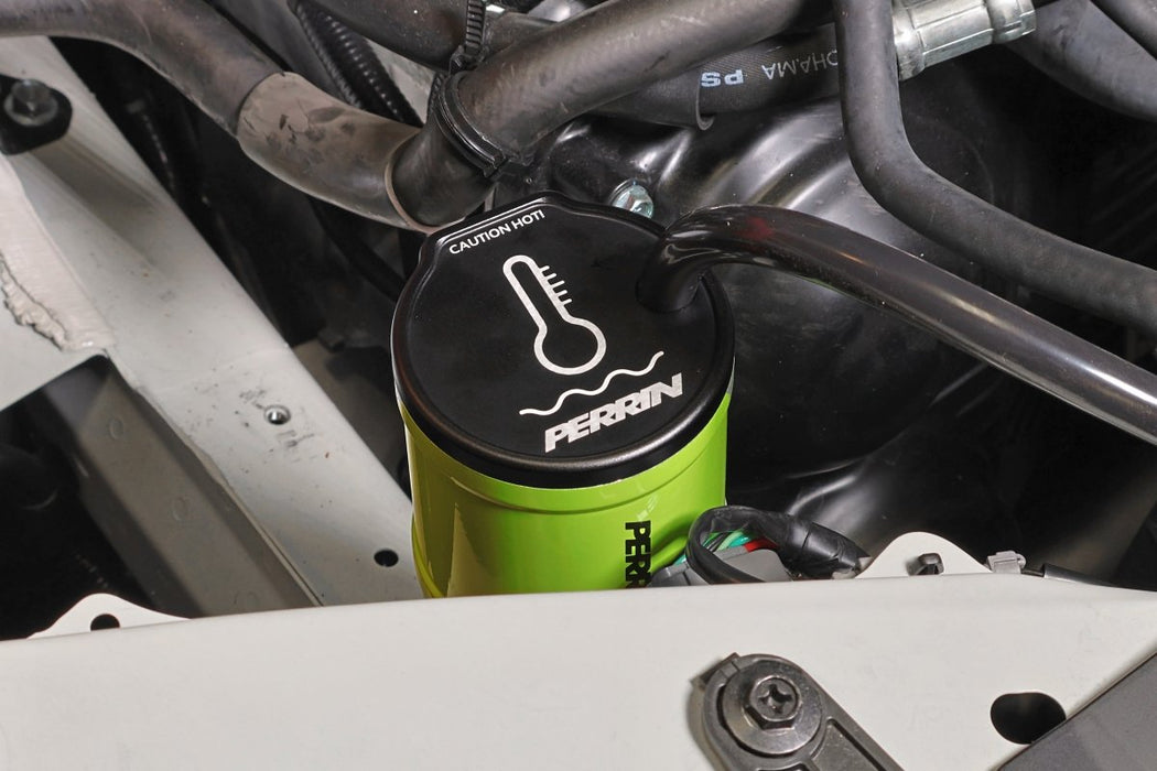Perrin Coolant Overflow Tank Neon Yellow 2002 - 2025 WRX / 2004 - 2021 STI / 2013 - 2025 BRZ / 2022 - 2025 GR86 / 2013 - 2016 FR - S / 2017 - 2020 GT86 - ASM - ENG - 505NY - Subimods.com