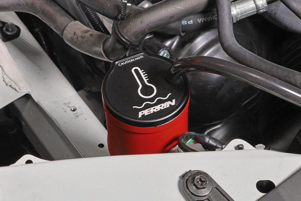 Perrin Coolant Overflow Tank Red 2002 - 2025 WRX / 2004 - 2021 STI / 2013 - 2025 BRZ / 2022 - 2025 GR86 / 2013 - 2016 FR - S / 2017 - 2020 GT86 - ASM - ENG - 505RD - Subimods.com