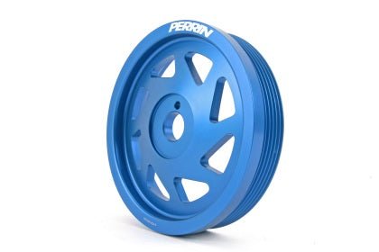 Perrin Crank Pulley Blue 2015 - 2018 WRX / 2014 - 2018 Forester XT / 2013 - 2014 Legacy / 2013 - 2021 BRZ / 2012 - 2014 Impreza - PSP - ENG - 101BL - Subimods.com