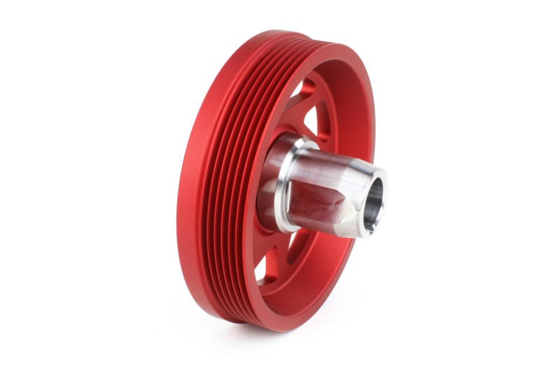 Perrin Crank Pulley Red 2022 - 2025 WRX / 2022 - 2025 BRZ / 2022 - 2025 GR86 / 2017 - 2025 Crosstrek / 2019 - 2022 Ascent / 2019 - 2025 Forester / 2020 - 2025 Outback / 2020 - 2025 Legacy / 2017 - 2025 Impreza - PSP - ENG - 106RD - Subimods.com